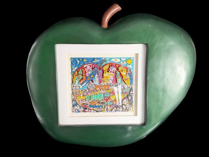 James Rizzi (1950-2011) - WELCOME TO THE BIG APPLE・3D silkscreen