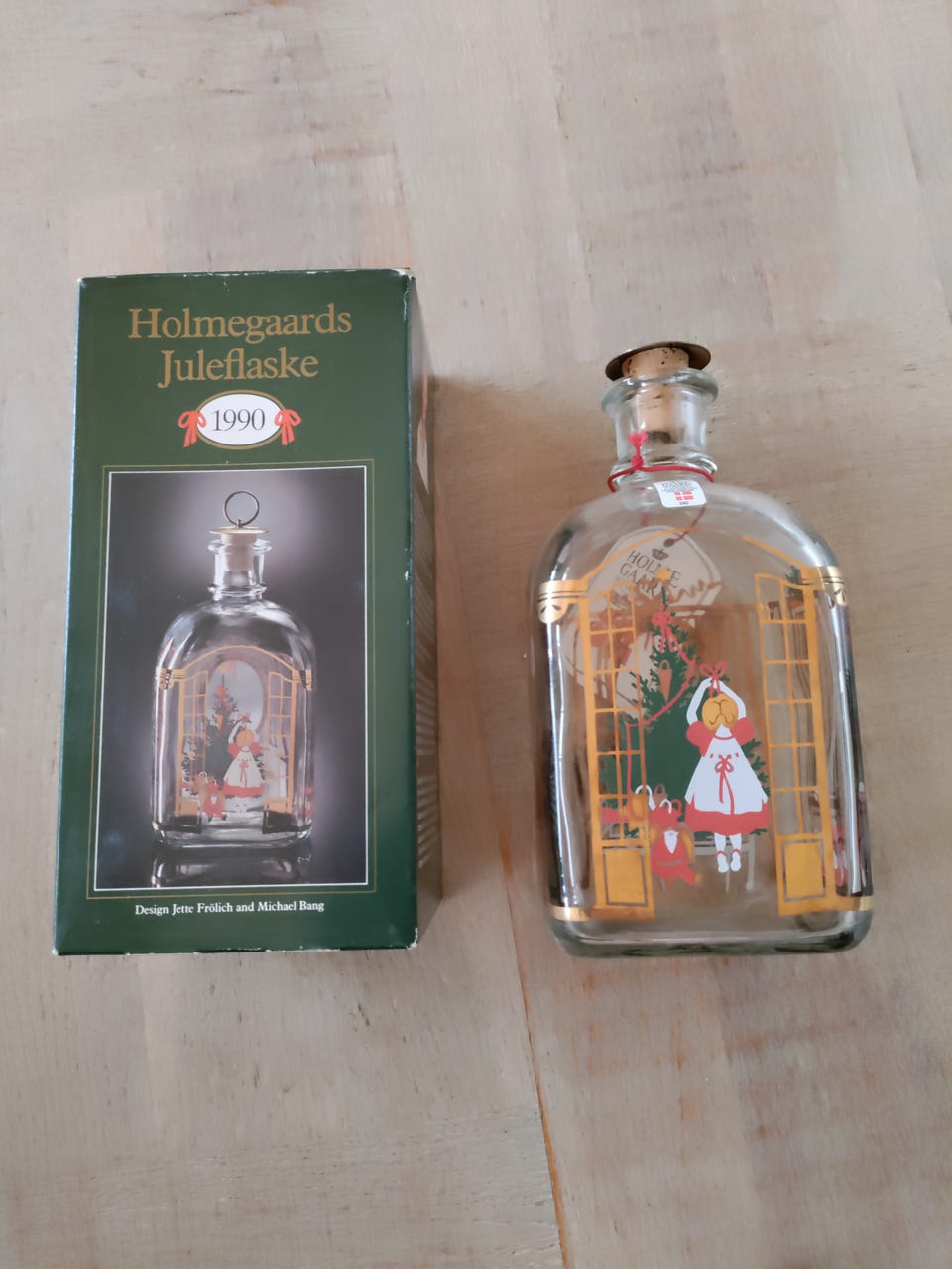 Holmegaard Juleflaske 1990, aldrig brugt | DBA