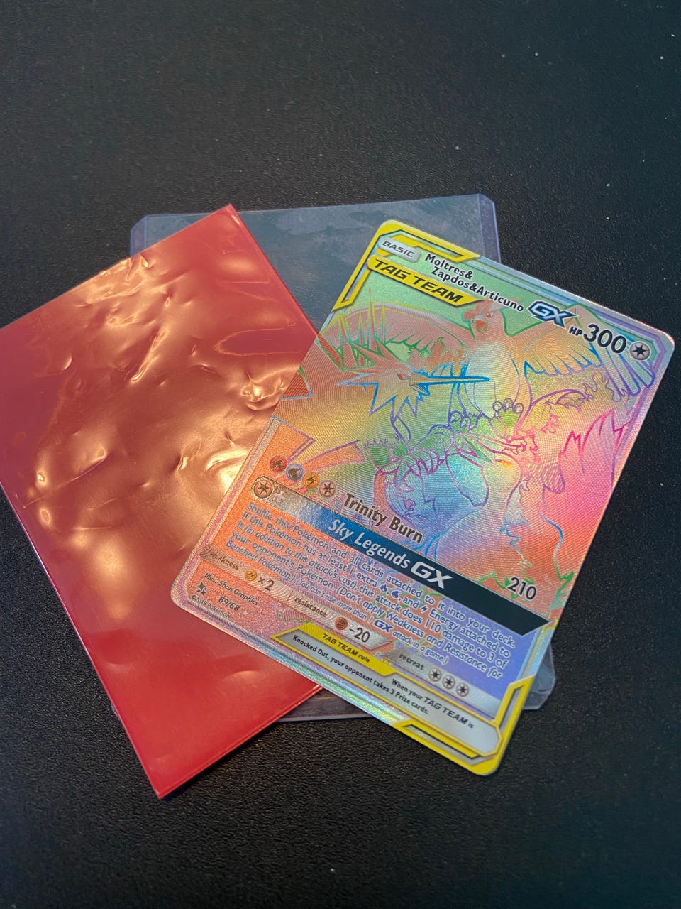pokemon card moltres zapdos articuno rainbow rare Gx Evolves from null Type Moltres & Zapdos & Articuno