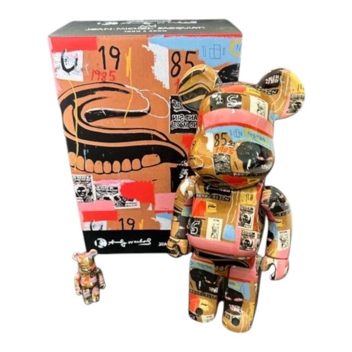 Medicom Toy - Be@rbrick 400% & 100% Andy Warhol × JEAN-MICHEL