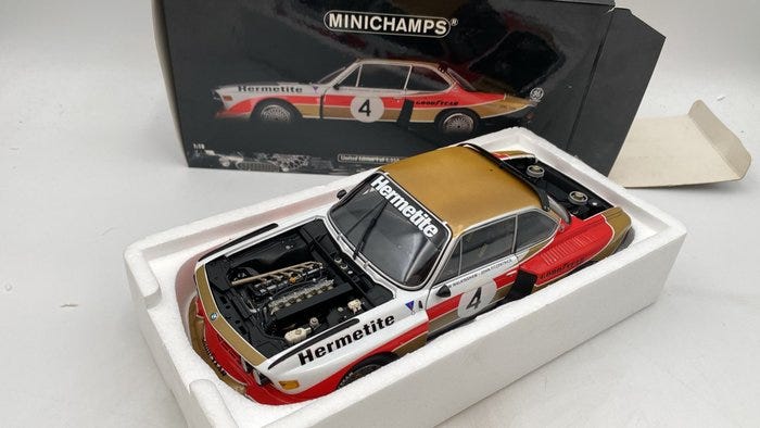 Minichamps 1:18 - Modelbil - Bmw 3.5 CSL Gruppe 5 Winner 6h