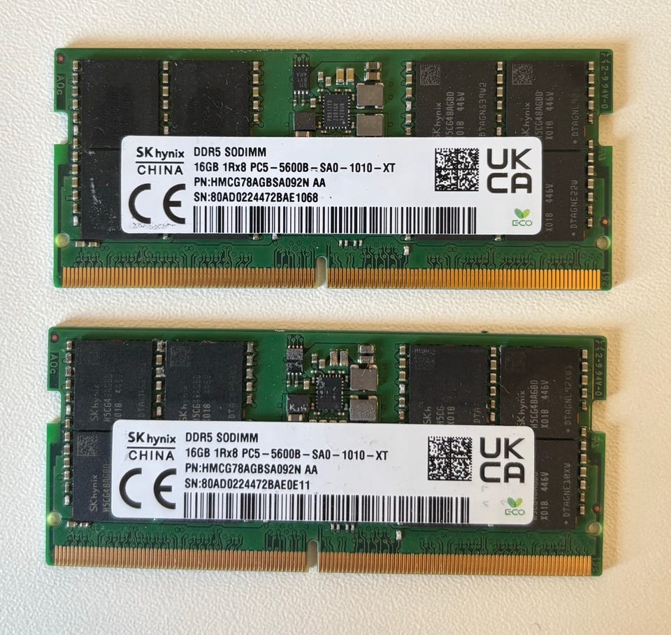 SK hynix DDR5 SODIMM RAM 32GB (2x16GB) | DBA