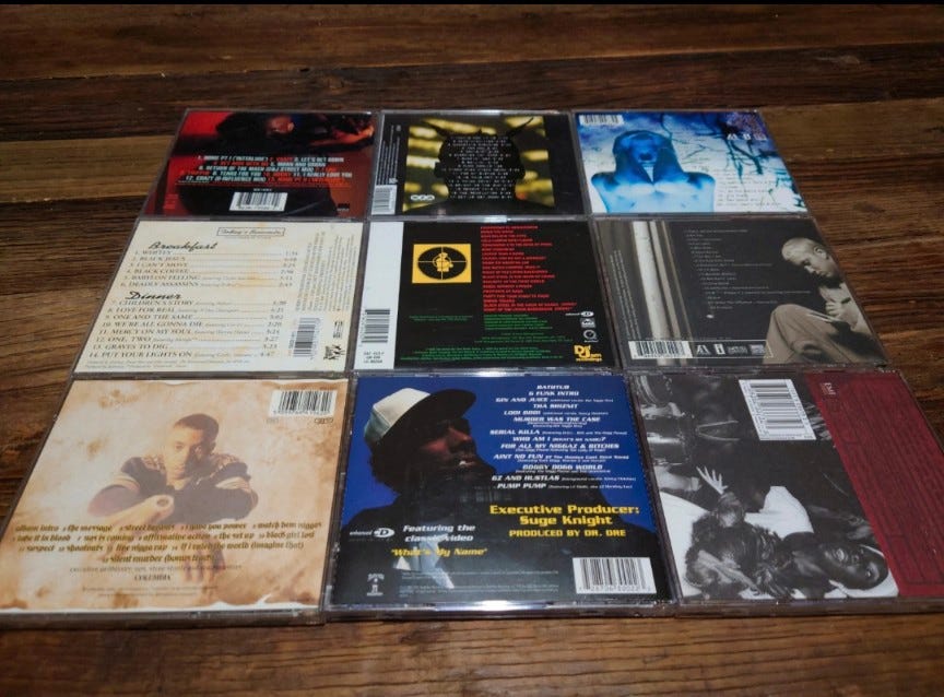 9 CD'er – Rap, Hip Hop & R&B – Eminem, Nas, Snoop Dogg, D'Angelo
