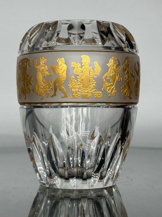 Val Saint Lambert - Vase - Aberdeen - Krystal, Guld - Blomsterdans