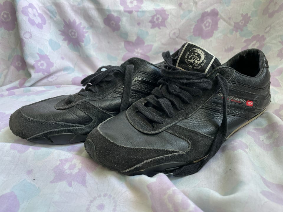 Diesel, Diesel sneakers str 42,5 sort læder