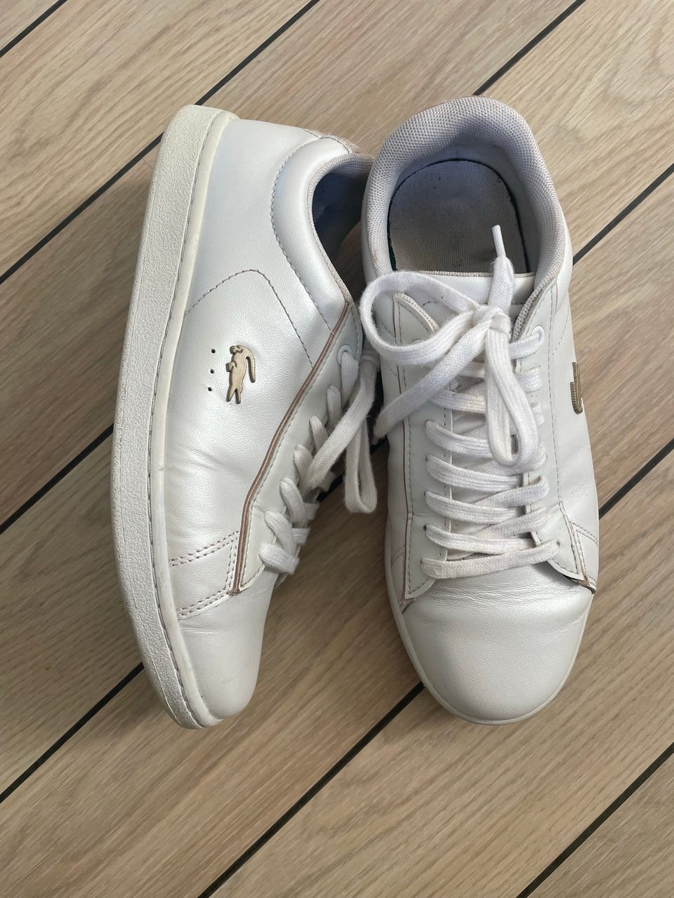 Lacoste, Lacoste læder sneakers str 38 hvide