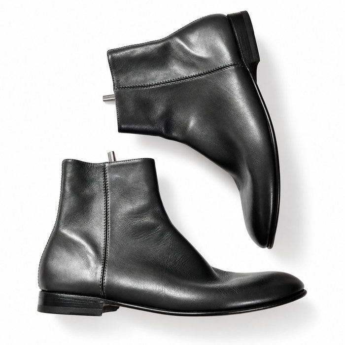 Giorgio Armani, Giorgio Armani – new with box- runway boots- calf leather – Made in Italy – size