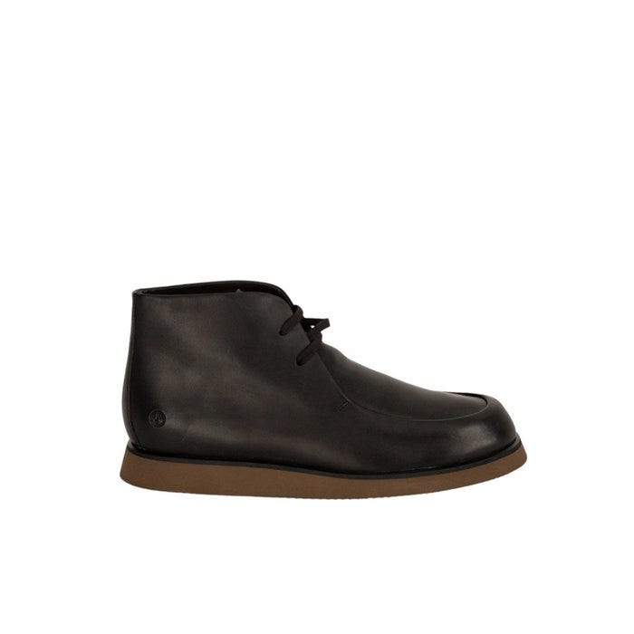 Giorgio Armani, GIORGIO ARMANI - 11 UK - 45 IT - Chukka Ankle Boot Lace-Up Shoes Black Smooth Le