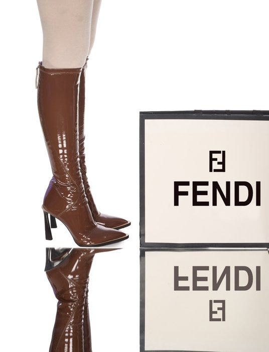 Fendi, Fendi - Knæhøje støvler - Størelse: EU 37