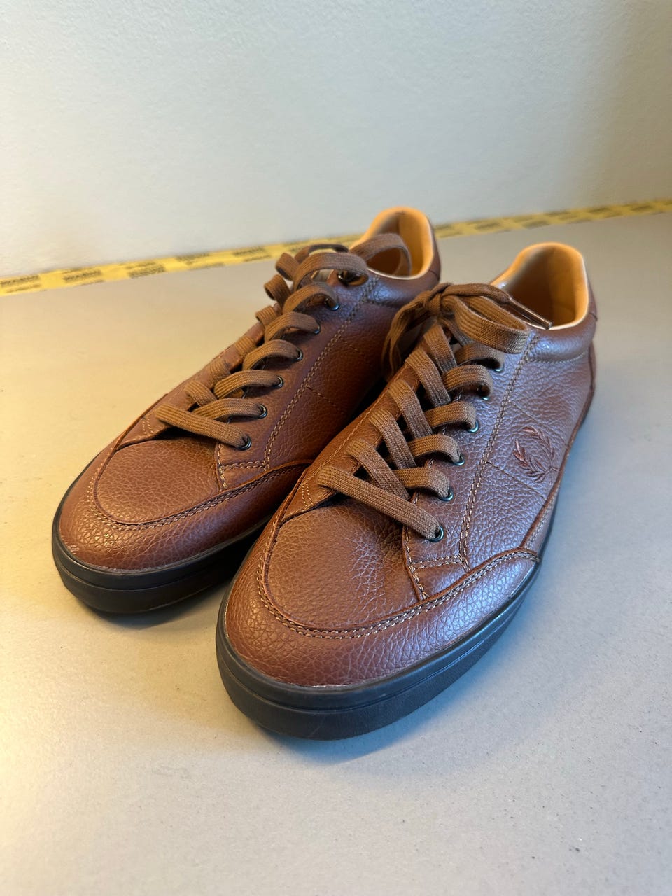 Fred Perry, Fred Perry sneakers læder brun str 44