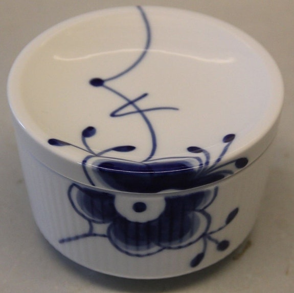 Porcelæn, Skål med låg, Royal Copenhagen MEGA Musselmalet nr. 164