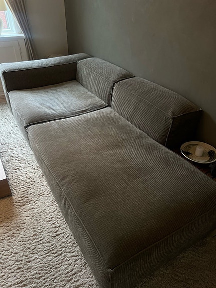 Sofa, fløjl, 3 pers.