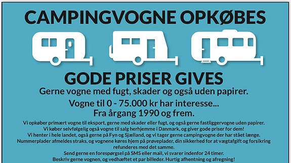 Skal du have solgt din campingvogn ?