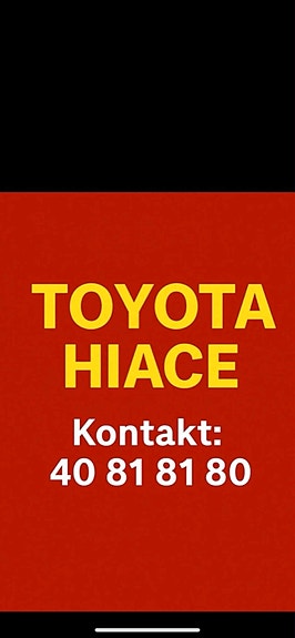 TOYOYA HIACE KØBES