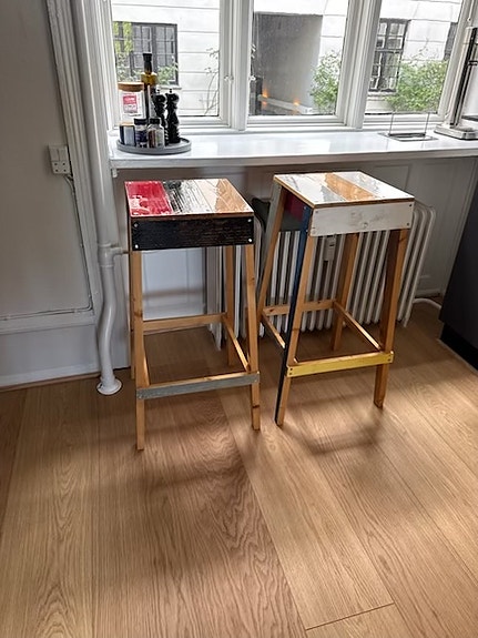 【Piet Hein Eek】SCRAPWOOD STOOL Highgloss Stool in scrapwood | KOOKU