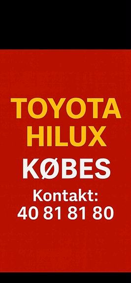 TOYOTA HILUX KØBES
