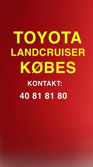 TOYOTA LANDCRUISER KØBES