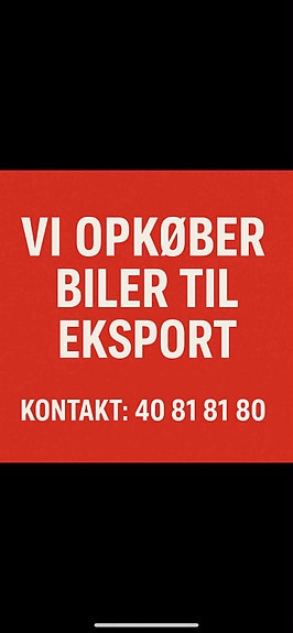 VAREVOGNE KØBES TIL EKSPORT