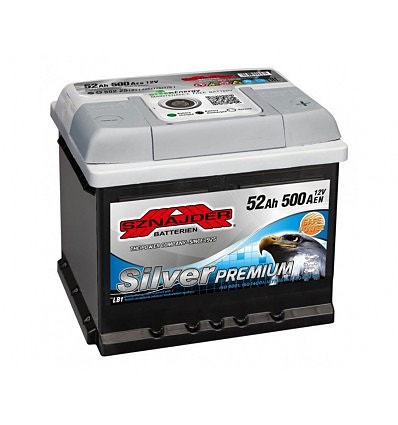 Silver Premium Batteri 12 volt - 52 Ah - Primusdanmark