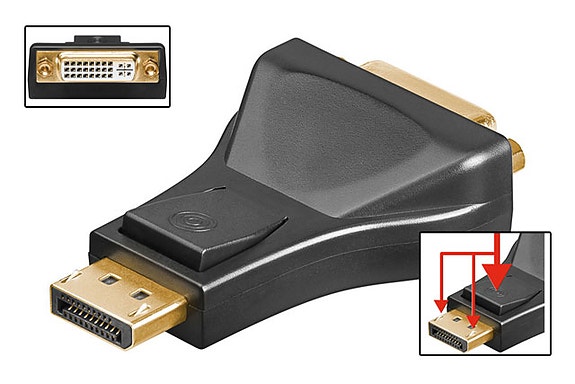 Displayport til DVI adapter | DVI hun - DP han