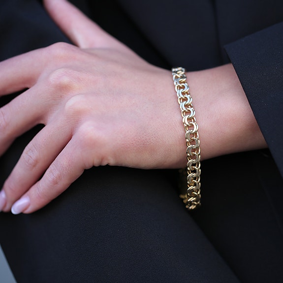 Bismark armbånd i 14 karat guld (21cm)