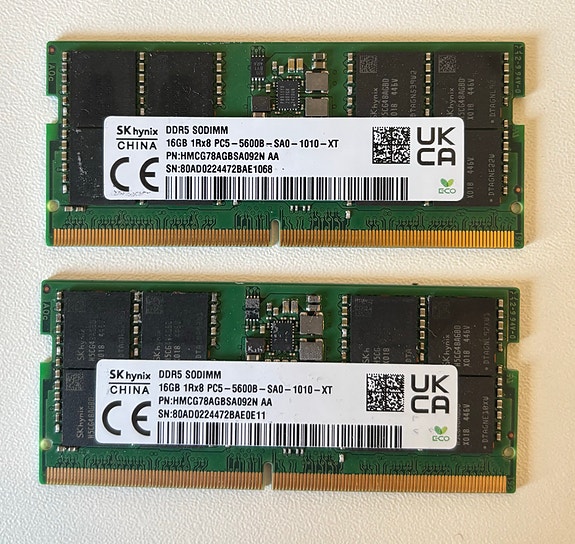 SK hynix DDR5 5600 SODIMM RAM 32GB (2x16GB) | DBA