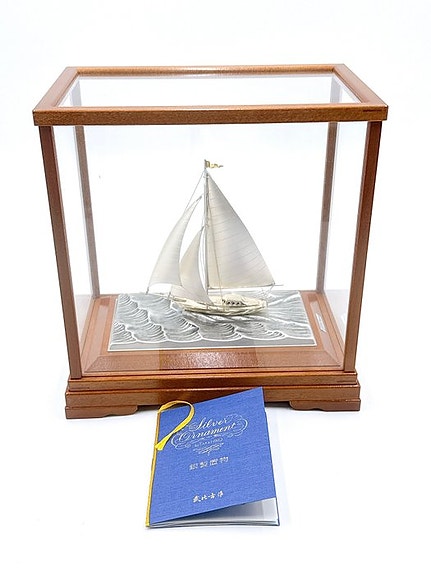 Takehiko Seki Sterling Sølv 985 Yacht-skulptur i