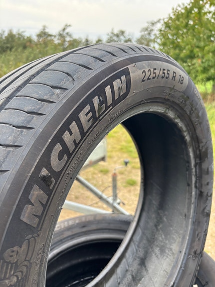 4 stk 225/55-18 Michelin E-Primacy. 85% mønster