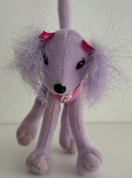 Vintage Barbie Pose Me Pets hund 2001 Lilla plys
