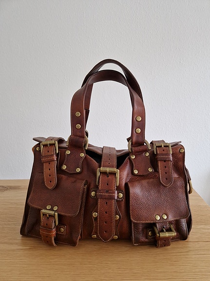 Mulberry Roxanne taske i Oak Darwin-læder