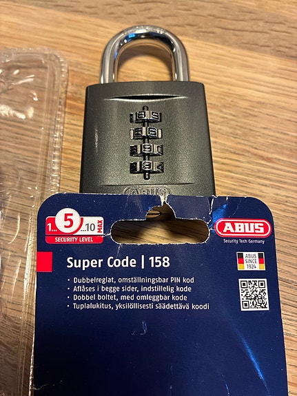 Abus Super Code 158 hængelås med talkode