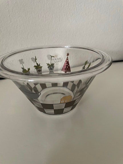 Holmegaard jul skål glas med motiv
