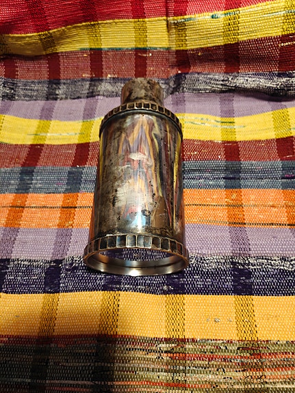 Antik sølvplet drinkmikser
