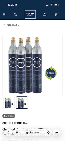 Grohe Blue CO2 patroner 3 x 425 g