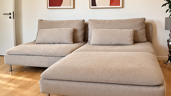 IKEA Söderhamn sofa med nyt betræk på