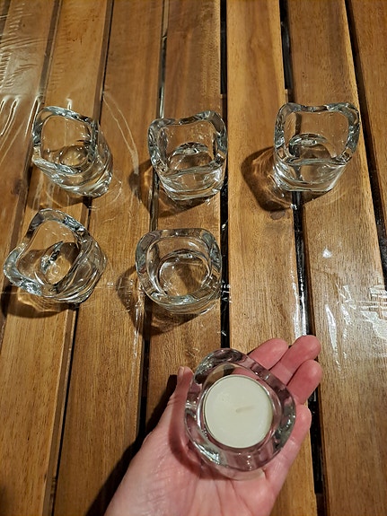 IKEA fyrfadsstager i glas