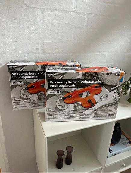 NYE 2 stk Vakumløfter m sugekop til glas