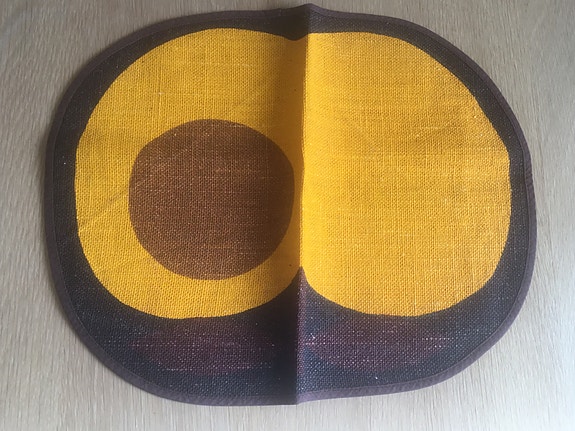 Retro dækkeserviet i jute