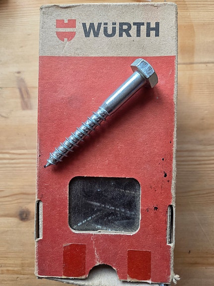Franskskrue 10x80 FZB DIN 571 fra Würth