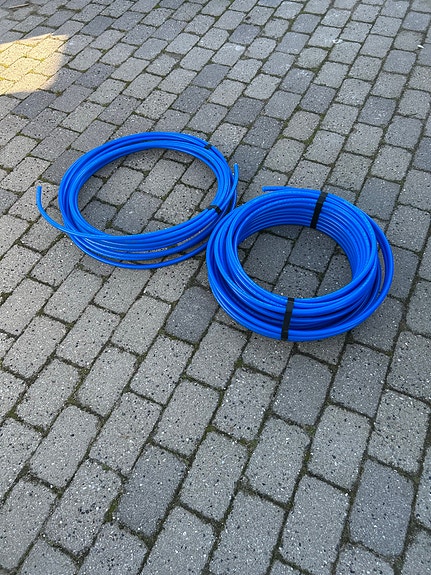 Blå PEX rør til vand / gulvvarme