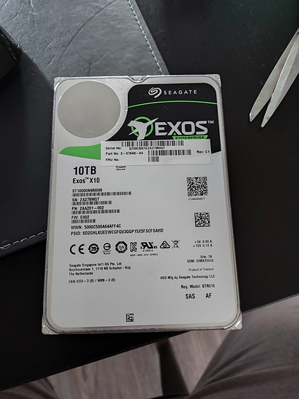 Seagate Exos X10 harddisk 10TB 3.5" SAS