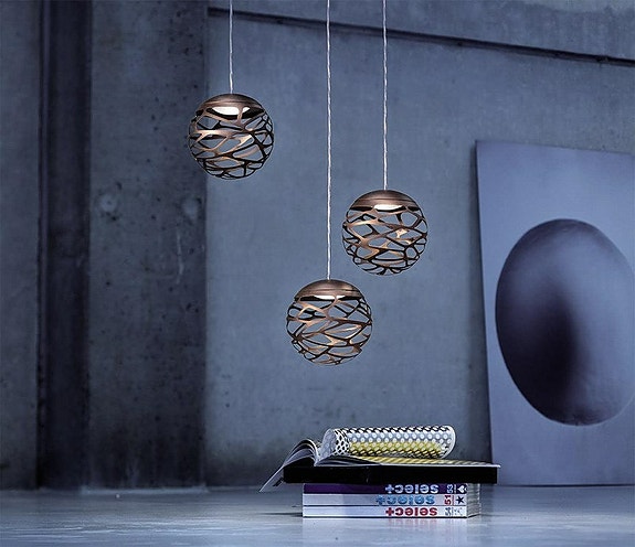 Lodes Kelly Cluster – 3 designerpendler i bronze