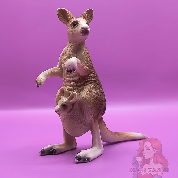 Schleich 14174 Kænguru med Unge Gammel Sjælden Udgået Figur 🦘🇦🇺