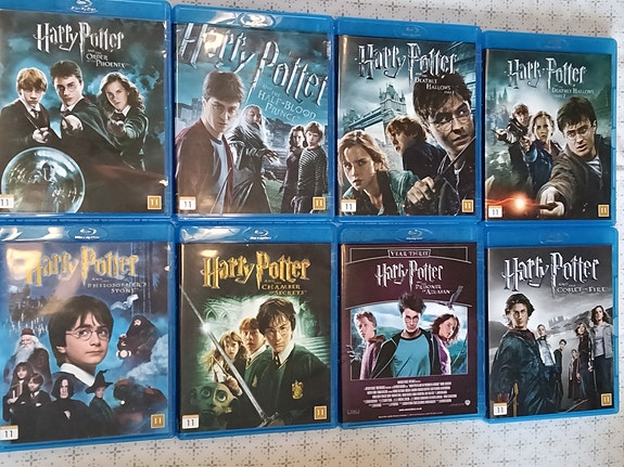Harry Potter Blu-ray samling – alle 8 film