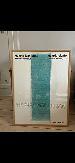 Hernandez Pijuan original plakat i museumsramme