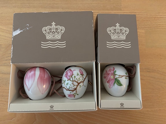Georg Jensen 3 stk påskeæg porcelæn, sælges samlet for 300 kr - fast pris