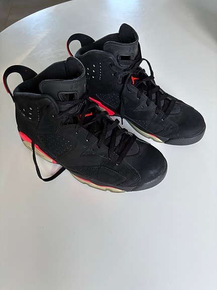 Nike Air Jordan 6 sneakers sort rød, str 45