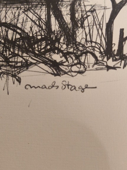 Mads Stage tegninger, fra Dansk Esso