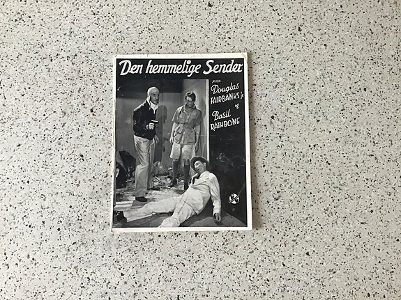Filmprogram Den hemmelige sender . 1939