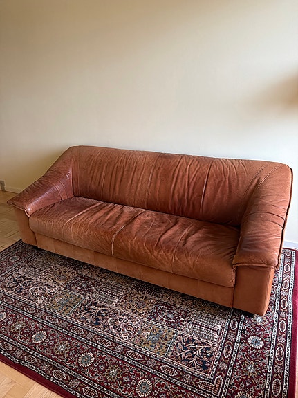 Brugt vintage ikealæder sofa